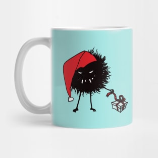 Evil Christmas Bug With Present Mug